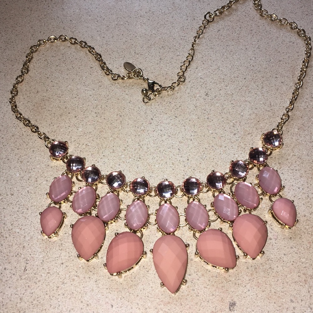 Statement Necklace in Rose